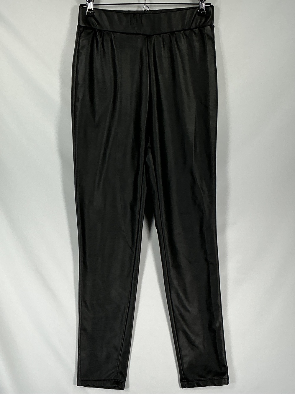 Blue Rain Francesca's Faux Leather Elastic Waist Leggings Small Black